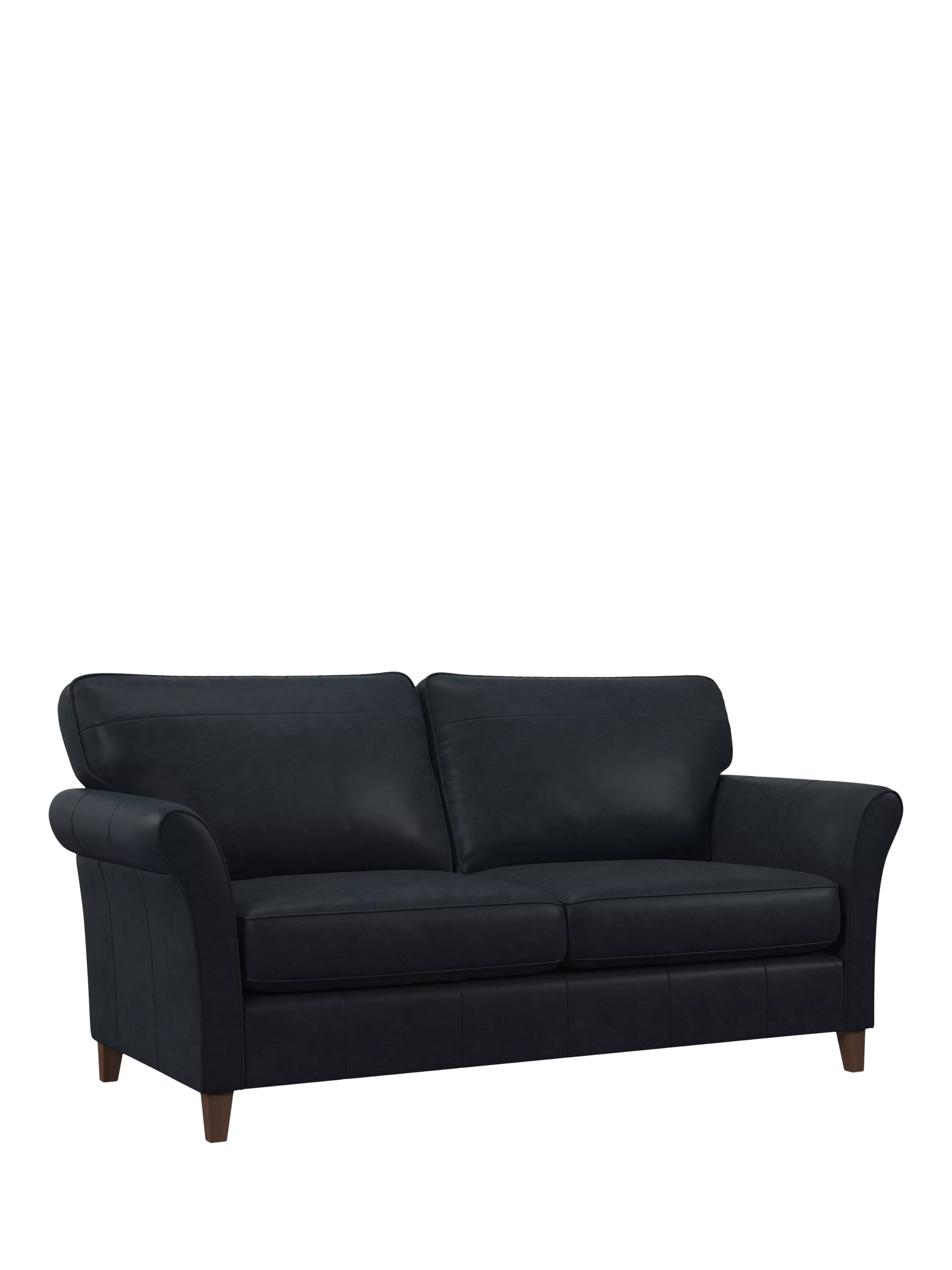 John Lewis Isla Grand 4 Seater Leather Sofa, Dark Leg