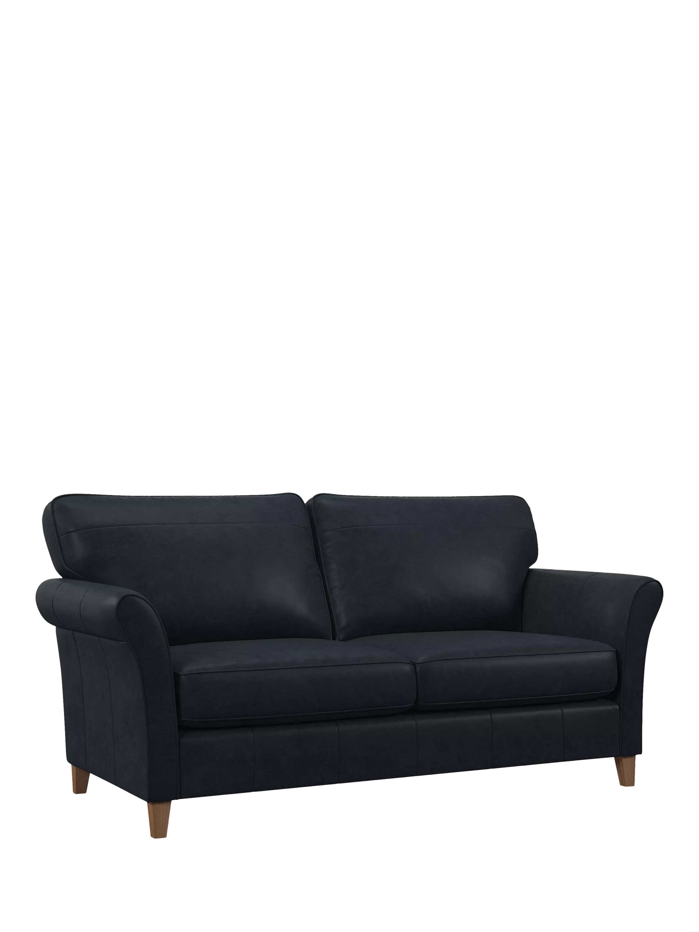 John Lewis Isla Grand 4 Seater Leather Sofa, Light Leg