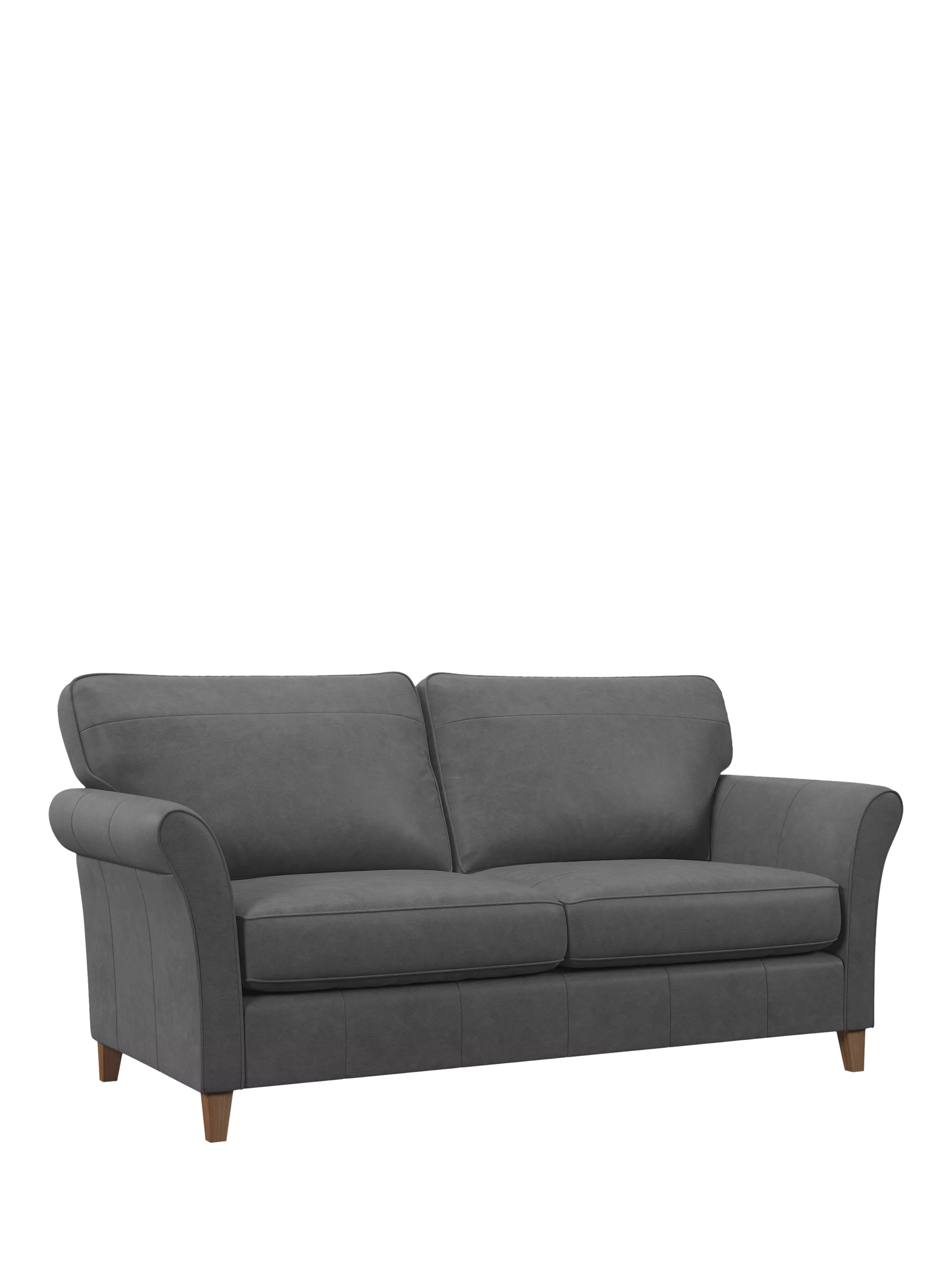 John Lewis Isla Grand 4 Seater Leather Sofa, Light Leg