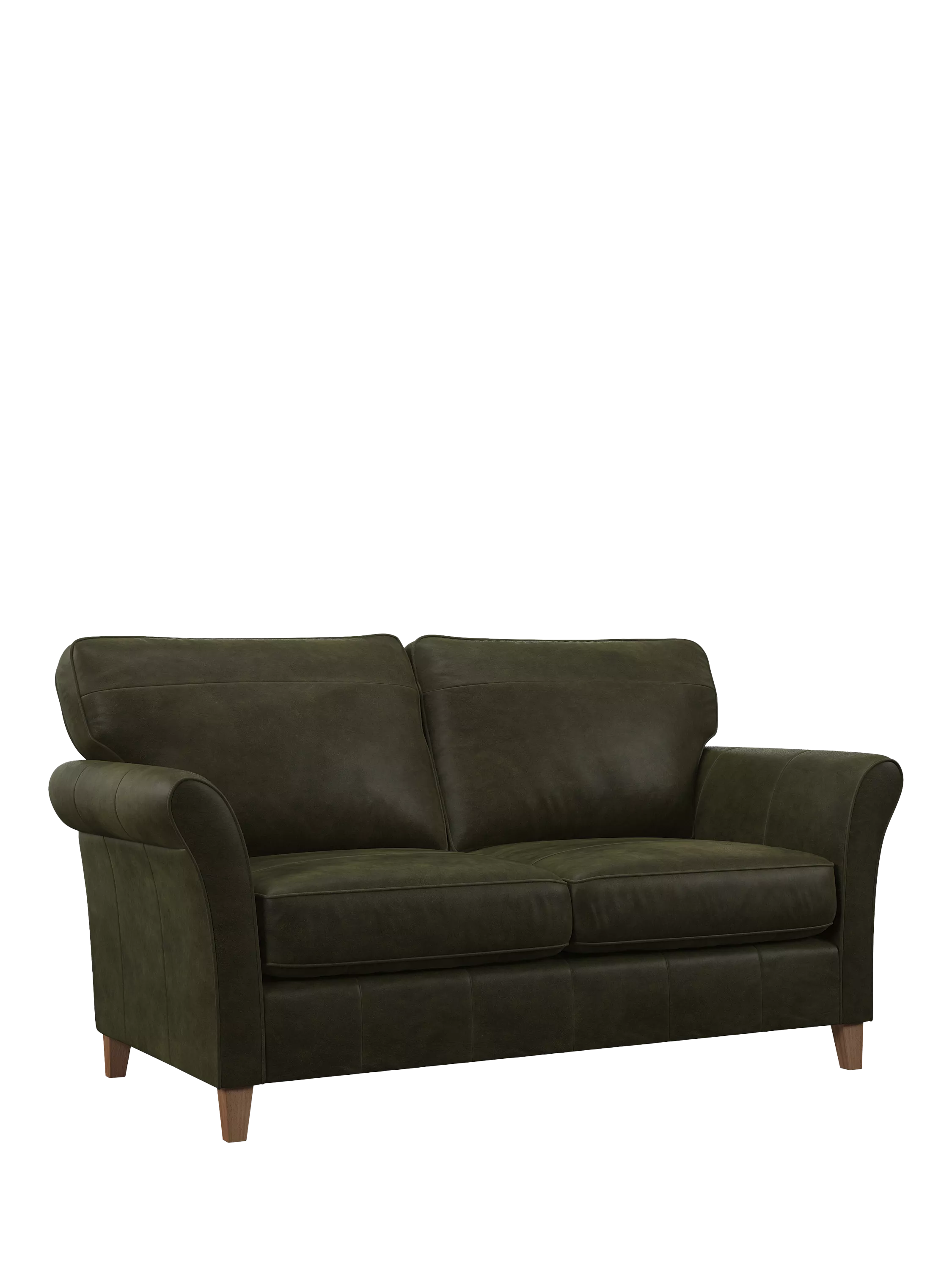 John Lewis Isla Large 3 Seater Leather Sofa, Light Leg
