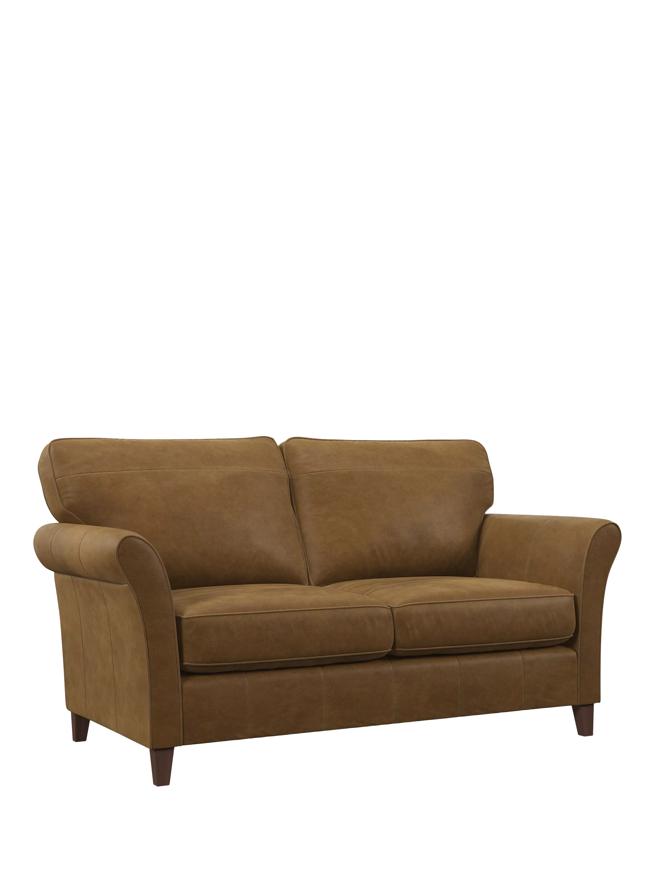 John Lewis Isla Large 3 Seater Leather Sofa, Dark Leg