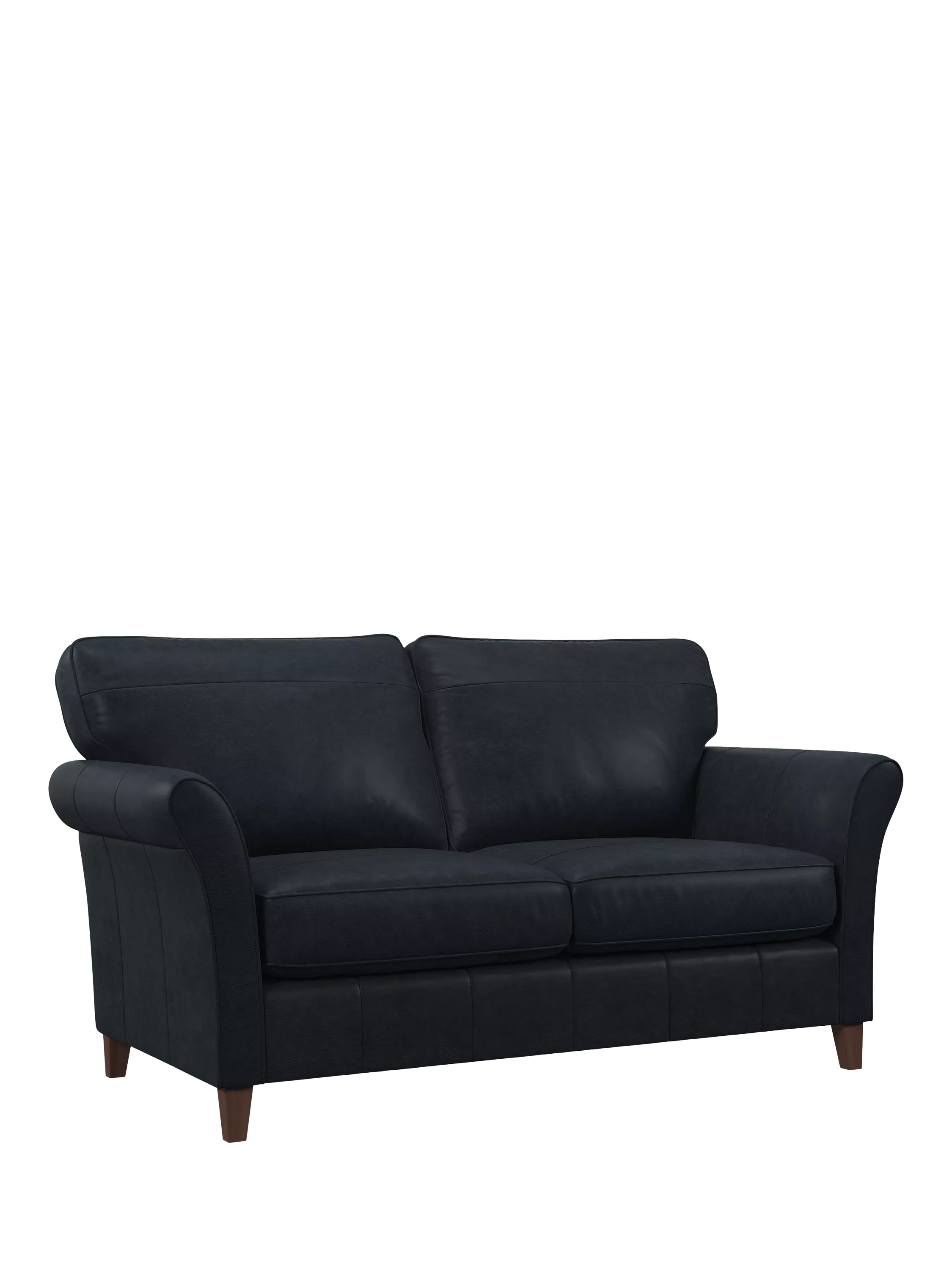 John Lewis Isla Large 3 Seater Leather Sofa, Dark Leg