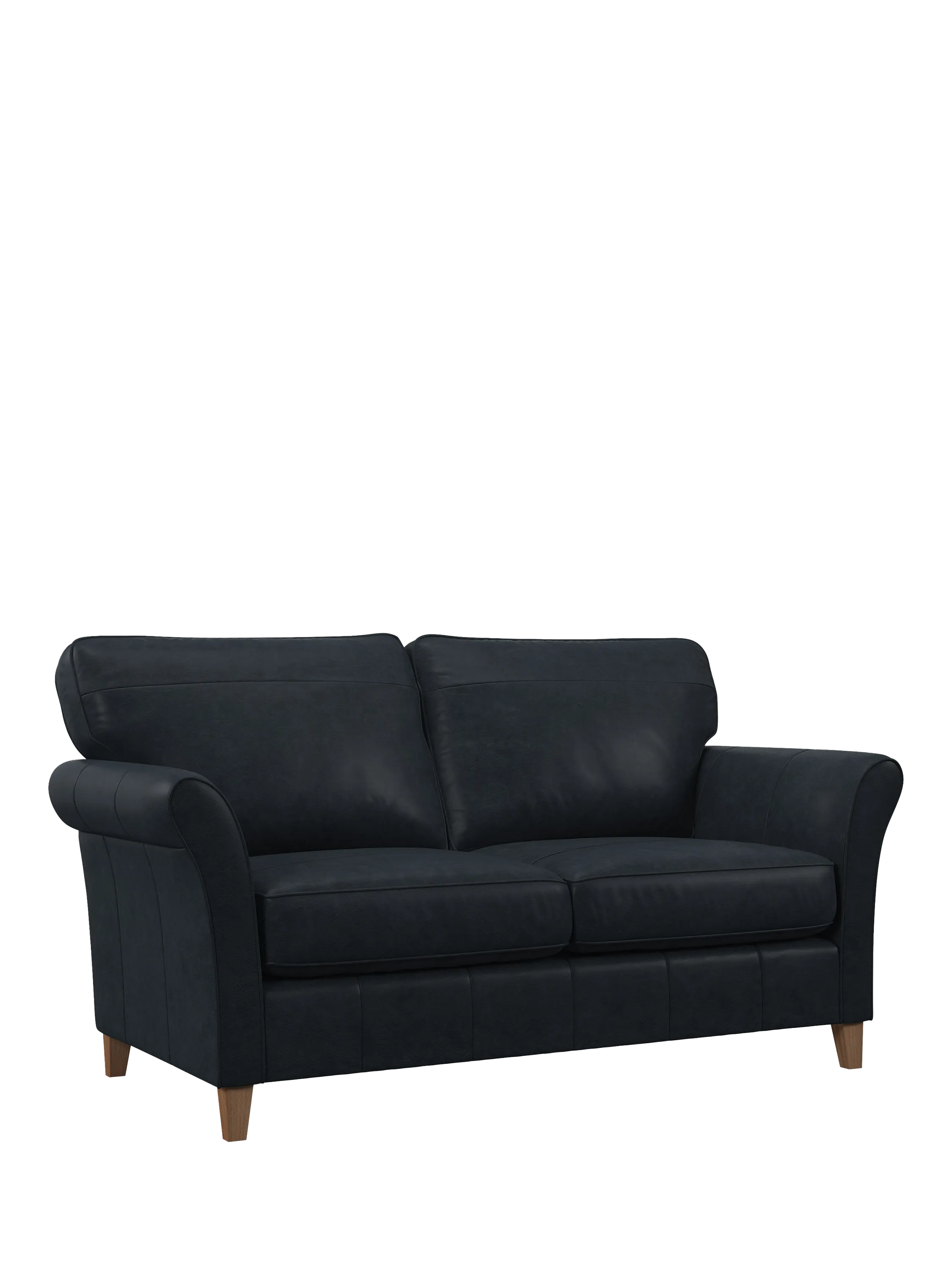 John Lewis Isla Large 3 Seater Leather Sofa, Light Leg