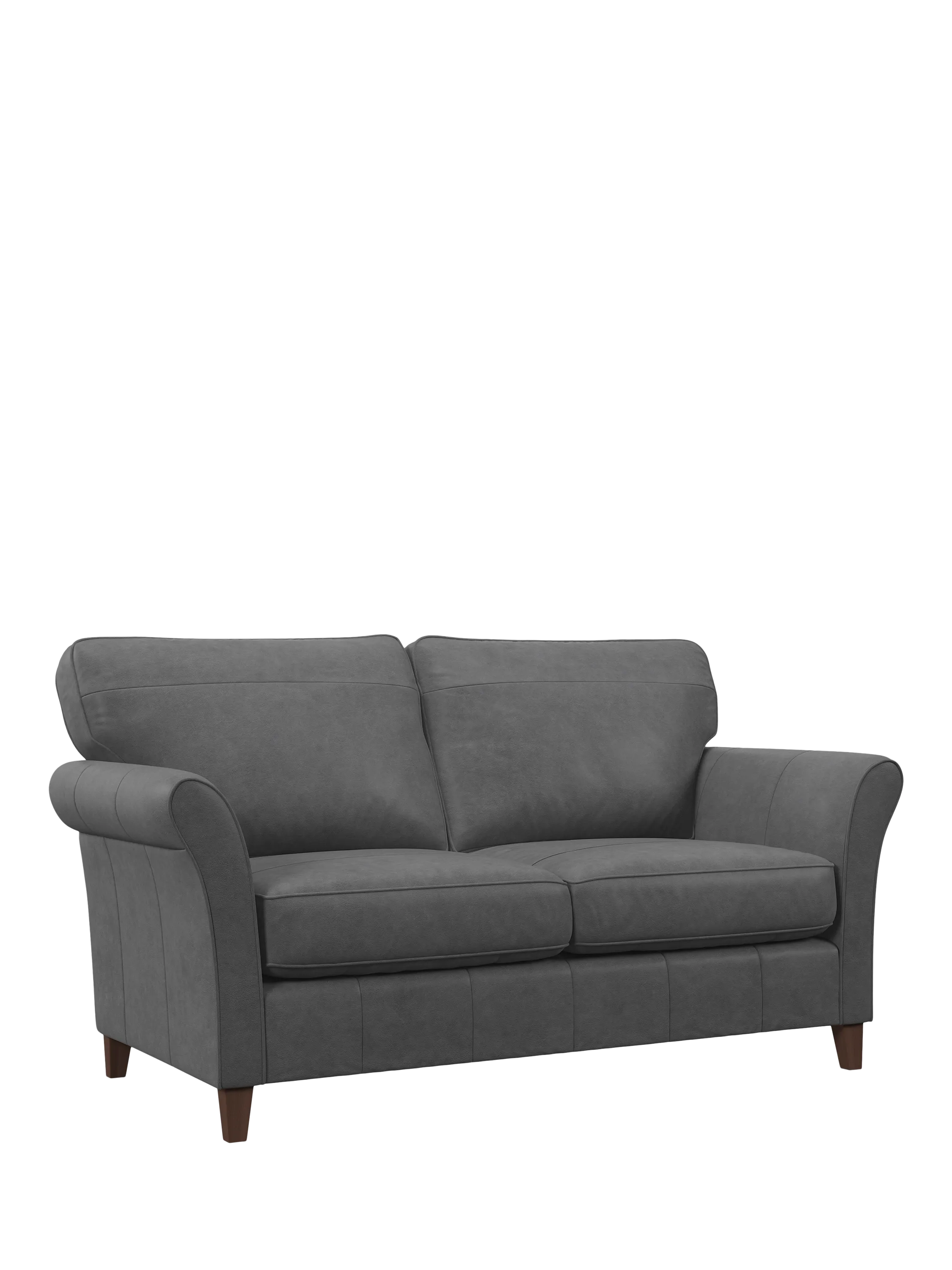 John Lewis Isla Large 3 Seater Leather Sofa, Dark Leg
