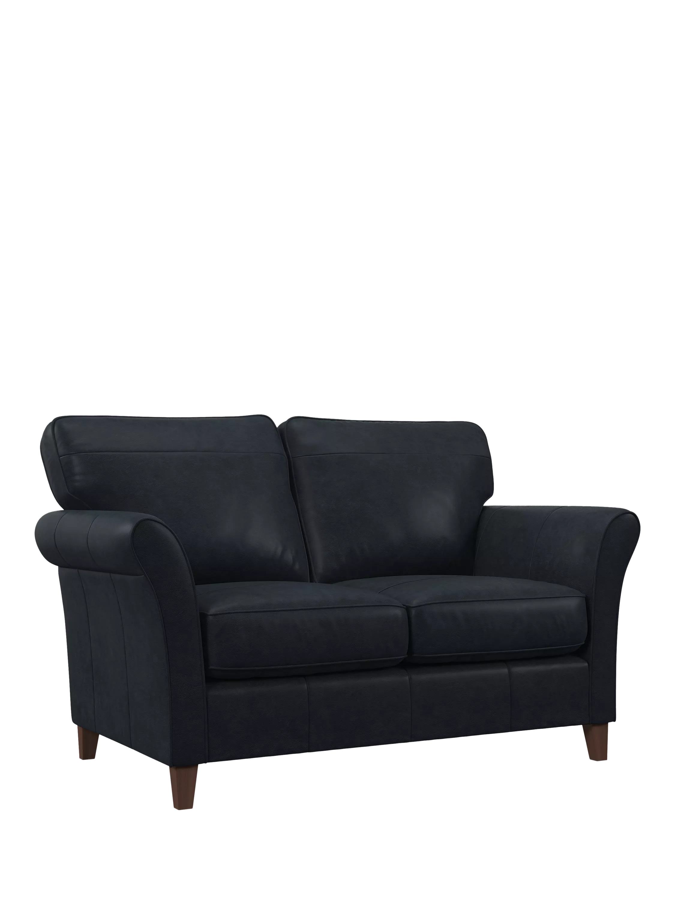 John Lewis Isla Medium 3 Seater Leather Sofa, Dark Leg