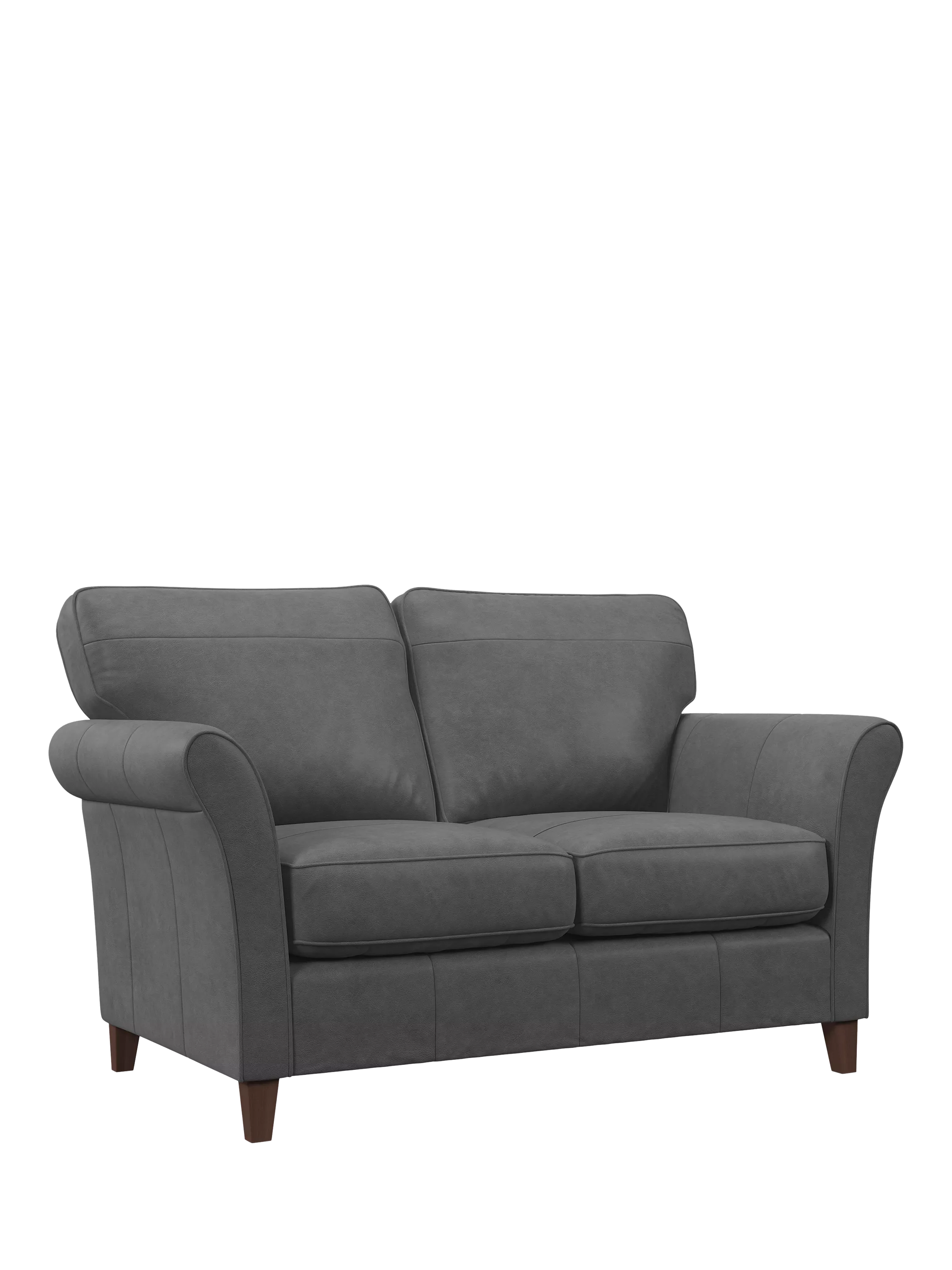 John Lewis Isla Medium 3 Seater Leather Sofa, Dark Leg