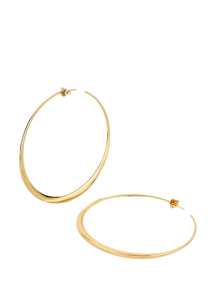 Dinny Hall Large Click Hoop Earrings, Gold, Gold