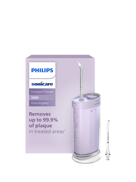 Philips Sonicare HX3333/23 Compact Portable 3-Mode Electric Water Flosser 1000, Lilac, Lilac