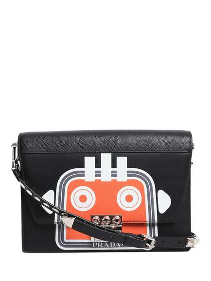 Pre-loved Prada Medium Elektra Robot Shoulder Bag, Black, Black