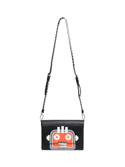 Pre-loved Prada Medium Elektra Robot Shoulder Bag, Black - view 2, Black