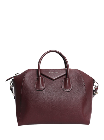Pre-loved Givenchy Antigona Leather 2-Way Bag, Oxblood, Burgundy