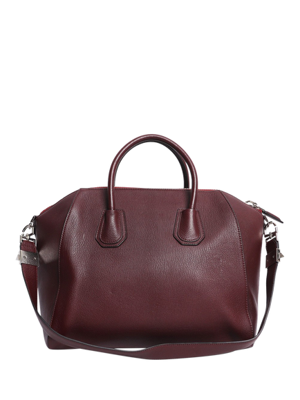Pre-loved Givenchy Antigona Leather 2-Way Bag, Oxblood - view 2, Burgundy