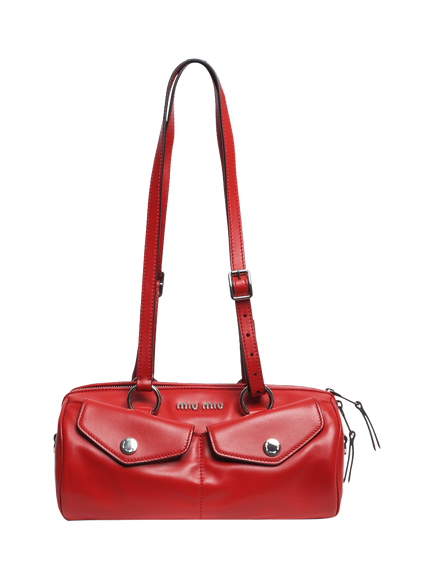 Pre-loved Miu Miu Boston Shoulder Bag, Red, Red