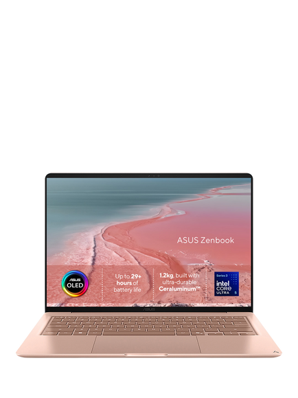 ASUS ZenBook 14 Laptop Copilot+ PC, Intel Core Ultra 5 Processor, 16GB RAM, 512GB SSD, 14” Full HD OLED, Komodo Coral, Komodo Coral