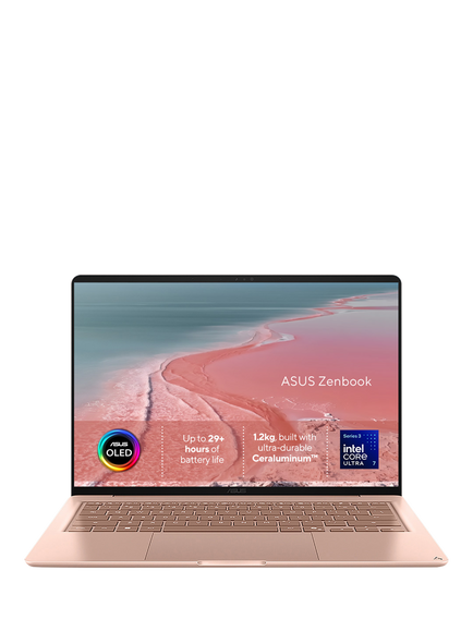 ASUS ZenBook 14 Laptop Copilot+ PC, Intel Core Ultra 7 Processor, 16GB RAM, 512GB SSD, 14” Full HD OLED, Komodo Coral, Komodo Coral