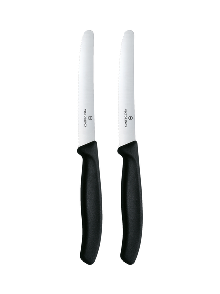 Victorinox Swiss Classic Tomato & Paring Knife Set, 2 Piece, 11cm, Black, Black