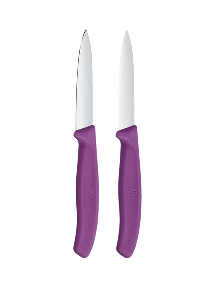 Victorinox Swiss Classic Tomato & Paring Knife Set, 2 Piece, 11cm, Purple, Purple