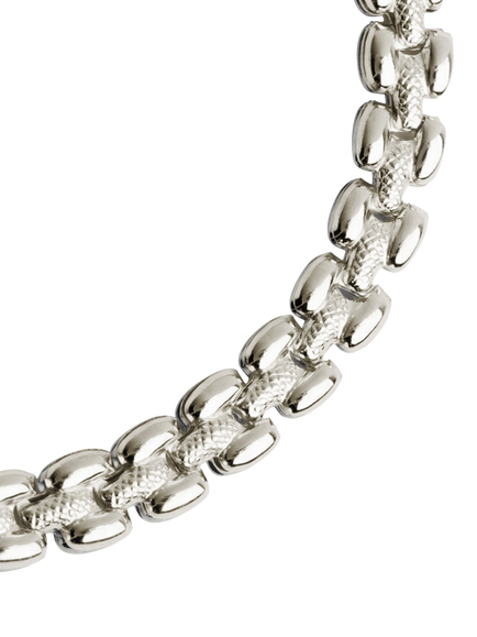 LARNAUTI Annecy Panther Link Necklace, Silver - view 2, Silver