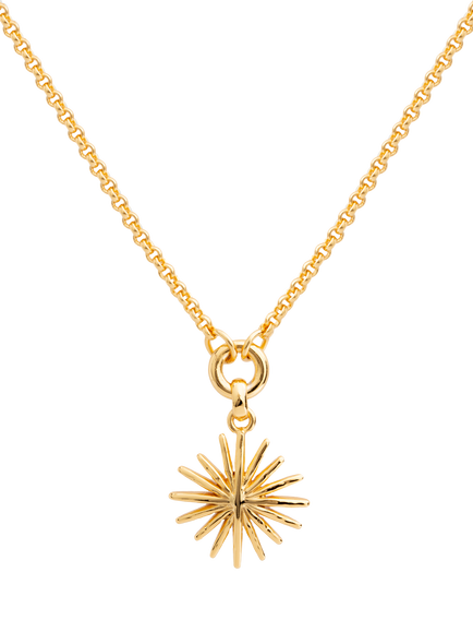 LARNAUTI Star Burst Pendant Necklace, Gold, Gold