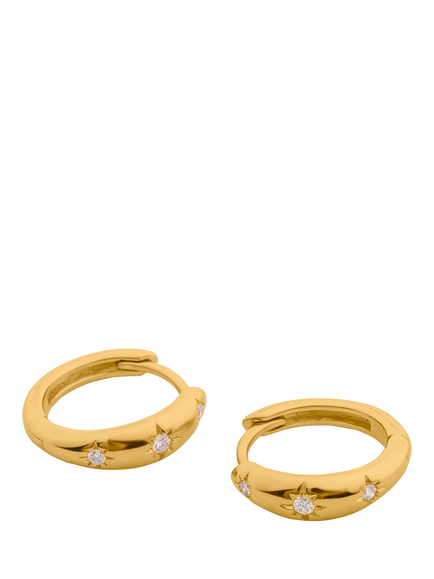 LARNAUTI Kerala Lab Diamond Dome Earrings, Gold - view 2, Gold
