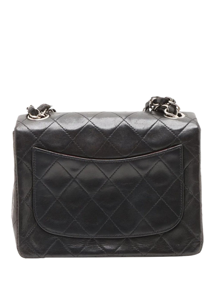 Pre-loved CHANEL Vintage 1996 Mini Lambskin Classic Single Flap Bag, Black - view 2, Black