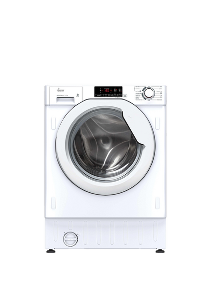Hoover OUTLET HBD 495D14/1-80 Integrated Washer Dryer, 9kg/5kg Load, 1400rpm Spin, Like New, White, White