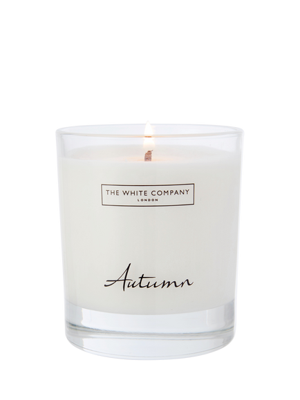 The White Company Autumn Pear, Quince and Amber Scented Candle, 560g, White