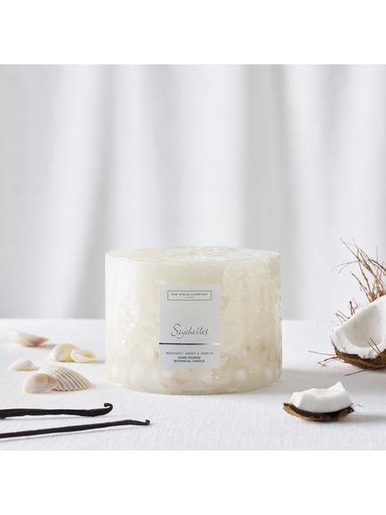 The White Company Seychelles Large Botanical Candle, 770g - view 2, White