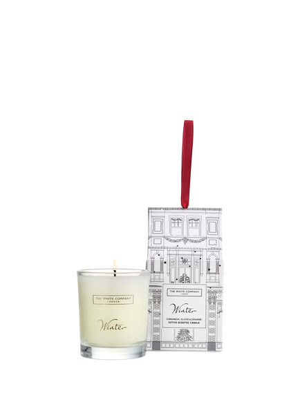 The White Company Winter Votive Candle, 75g, White