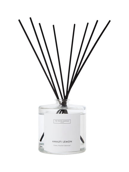 The White Company Amalfi Lemon Luxury Reed Diffuser, 280ml, White