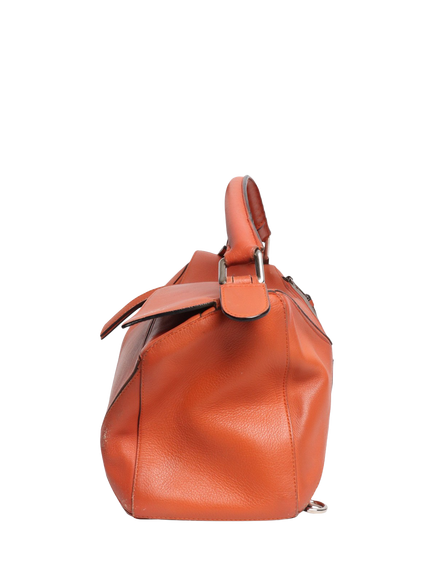 Pre-loved LOEWE Medium Puzzle Bag, Orange - view 2, Orange