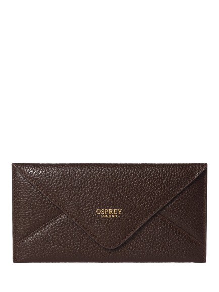 OSPREY LONDON Envelope Card Case, Bitter Chocolate