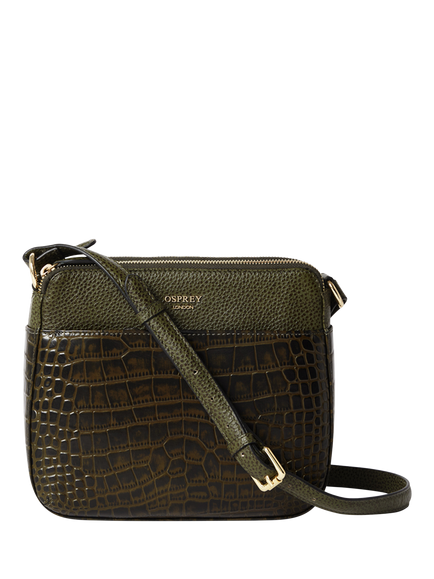 OSPREY LONDON Kellie Crossbody Bag, Dark Olive, Dark Olive