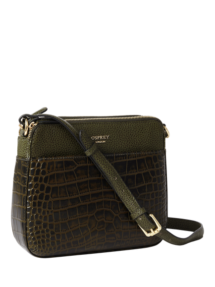 OSPREY LONDON Kellie Crossbody Bag, Dark Olive - view 2, Dark Olive