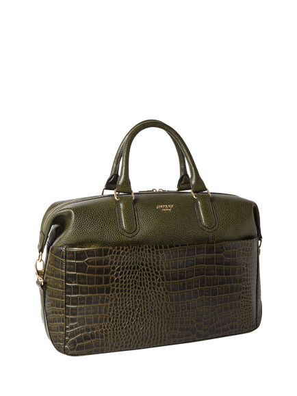 OSPREY LONDON Kellie Weekender Bag, Dark Olive - view 2, Dark Olive