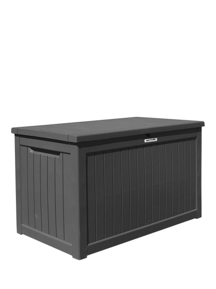 KETTLER Alba Garden Storage Box, 870L, Anthracite, Woodgrain