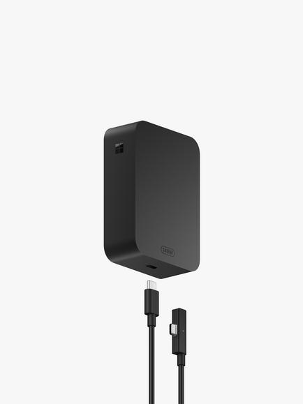 Microsoft Surface 140W USB-C Power Adapter, Black, Black