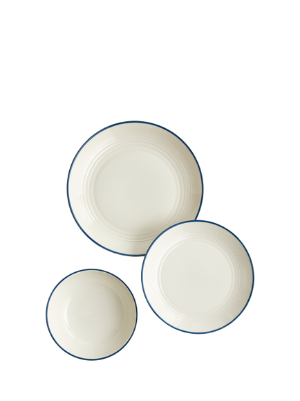Royal Doulton Gordan Ramsay Maze Denim Line Stoneware Dinnerware Set, 12 Piece - view 2, Blue