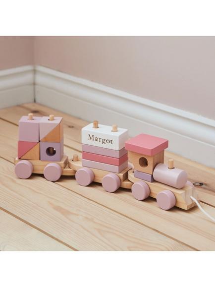 My 1st Years Personalised Pull Along Train, Pink, Pink