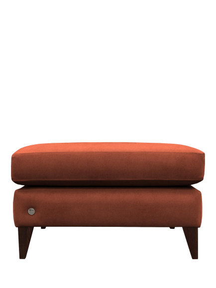 G Plan Vintage OUTLET The Seventy Two Footstool, Dark Leg, Plush Umber, Easy Clean Plush Umber