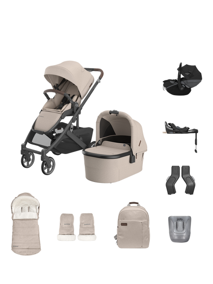 UPPAbaby Cruz V3 Pushchair with Maxi-Cosi Pebble Slide Pro Car Seat & FamilyFix Slide Pro Base Bundle, Ada