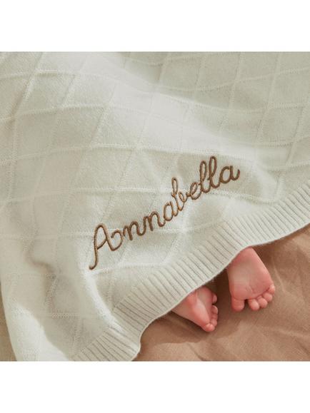 My 1st Years Personalised Cashmere Blanket, Ivory