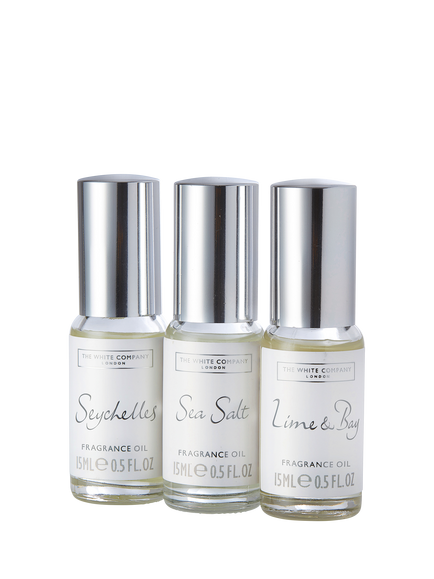 The White Company Signature Fragrance Oil Set, 3x 15ml, White