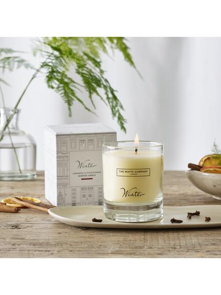 The White Company Winter Candle, 140g - view 2, White