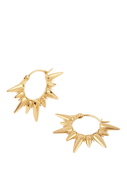 Dinny Hall Sunbeam Half Sun Click Hoop Earrings, Gold, Gold