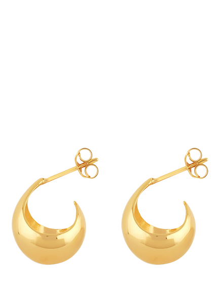 Dinny Hall Small Scoop Earrings, Gold, Gold