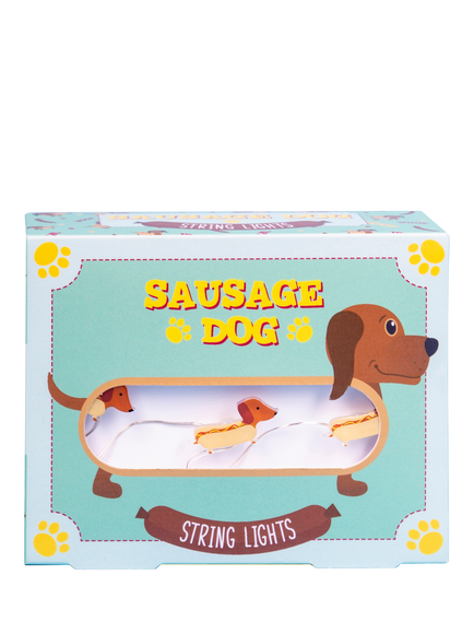 Fizz Creation Sausage Dog  20 LED Mini String Lights - view 2, Blue Multi Blue