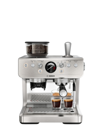 Bosch PFG401C3 Series 4 Semi-Automatic Bean to Cup Coffee Maker, Silver, Silver