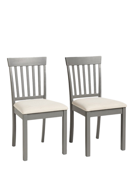 John Lewis OUTLET Wilton Slatted Dining Chair, Set of 2, Like New, Grey, Grey