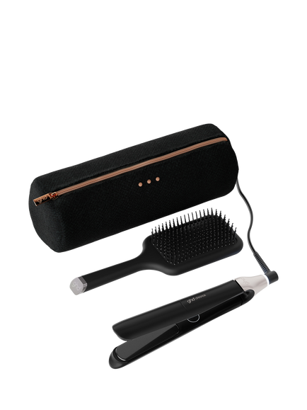 ghd Chronos Hair Straighteners Gift Set, Black, Black